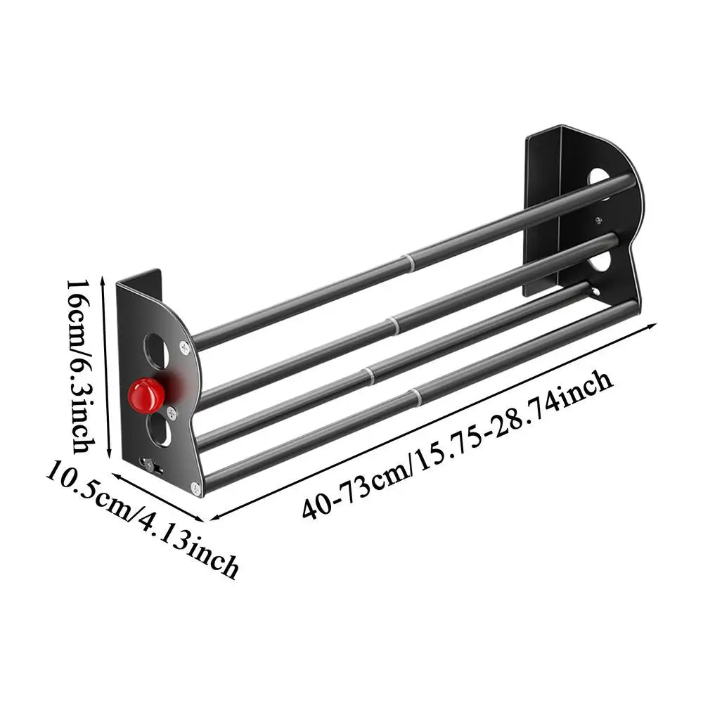 Magnetic Shoe Rack – Expandable 40–73cm No-Drill Over Door Organizer