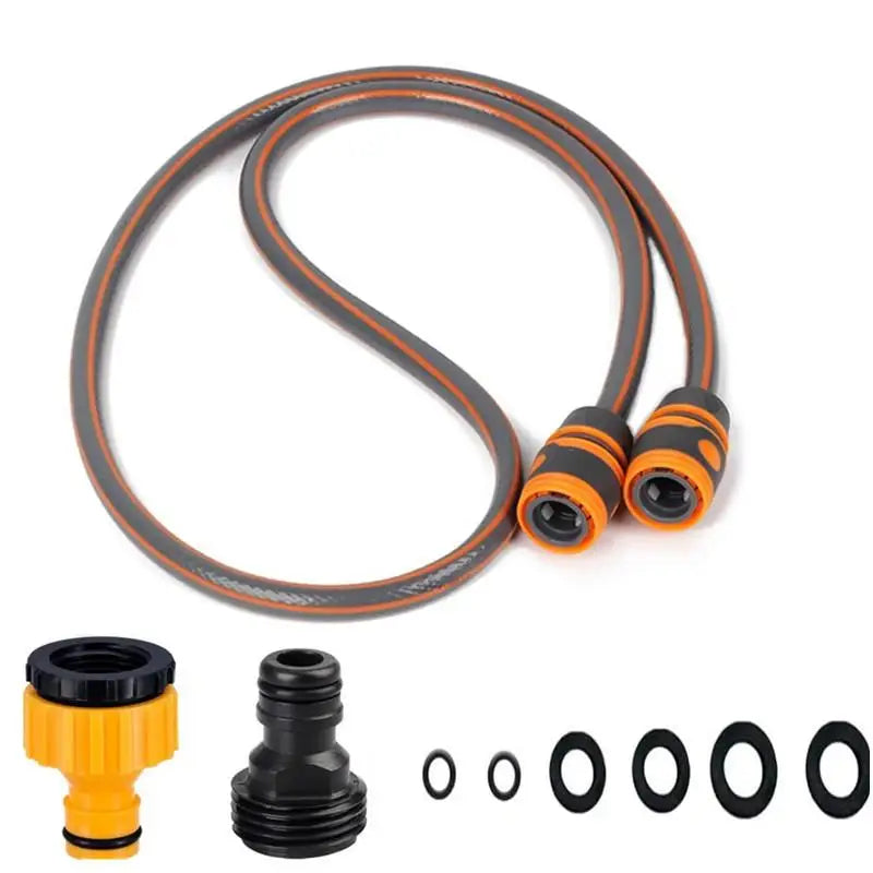 Quick Connect Garden Hose Extension 1/2" 2m Set & Shower Nozzle
