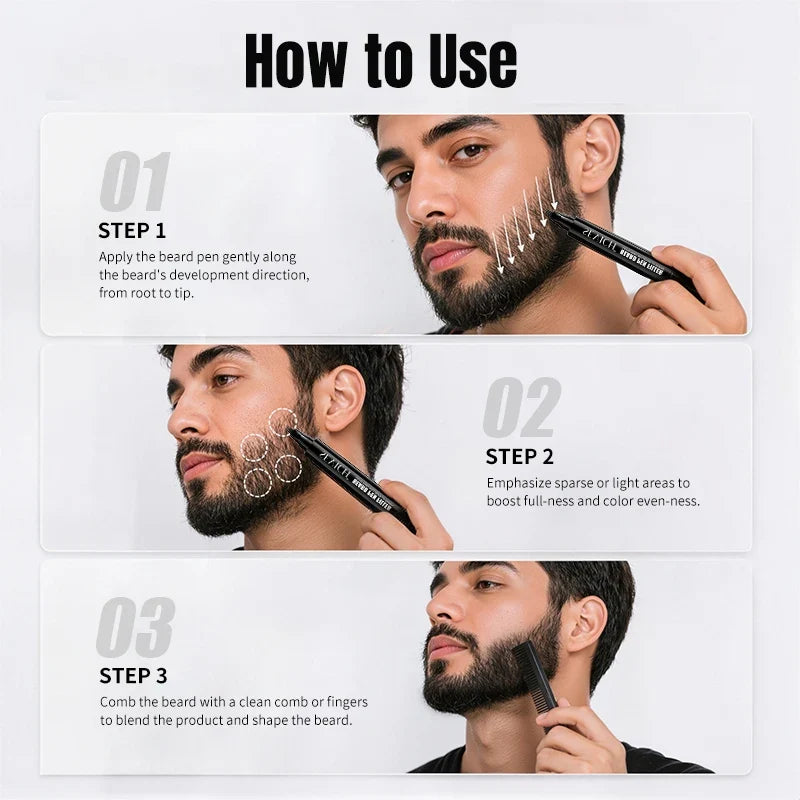 SEVICH Waterproof Beard Filler Pen | Fuller Beard Instantly