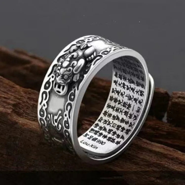 Vintage Punk Adjustable Ring – Eagle Tiger Snake Charm