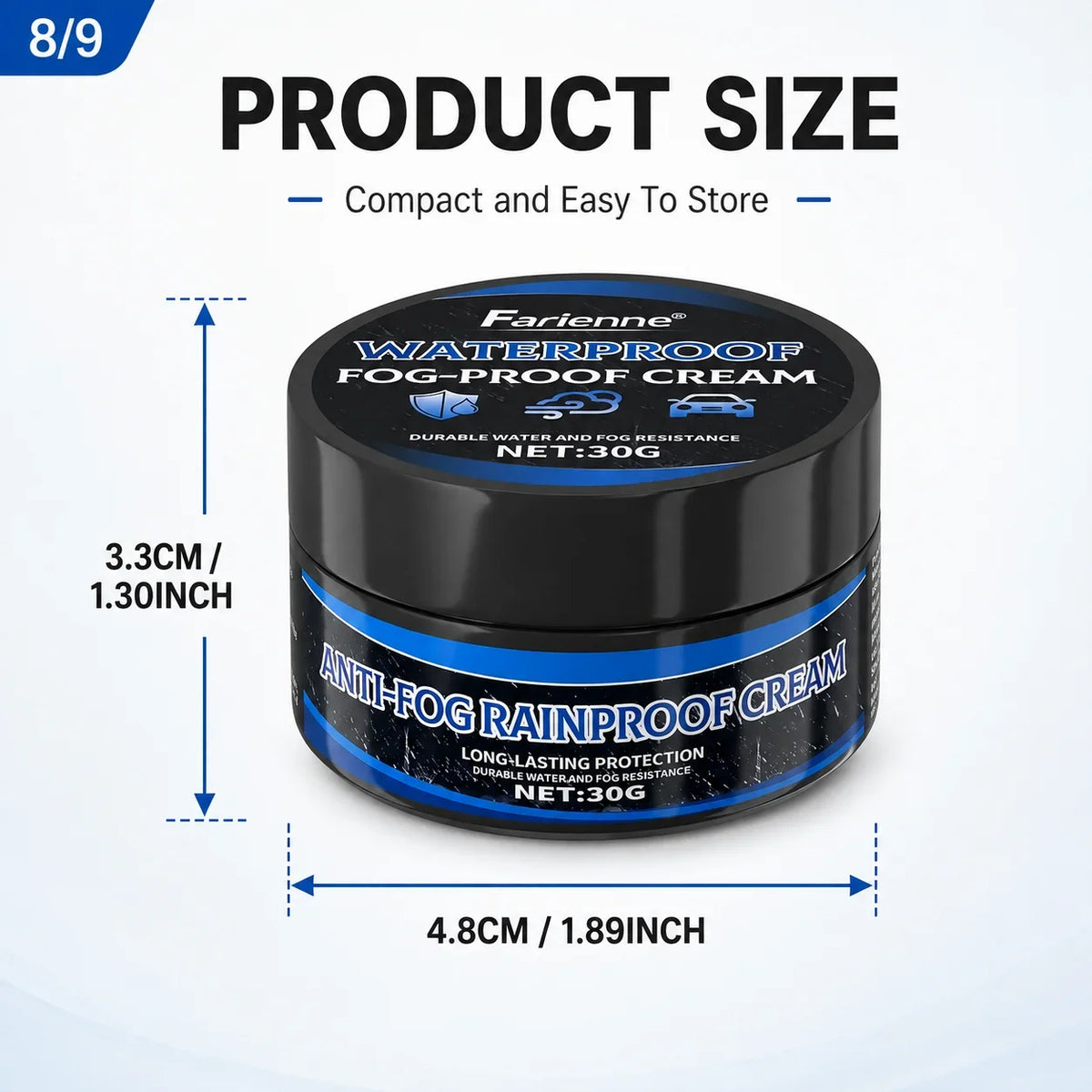 Nano Anti-Fog Cream – Helmet Visor, Windscreen & Glass Coat