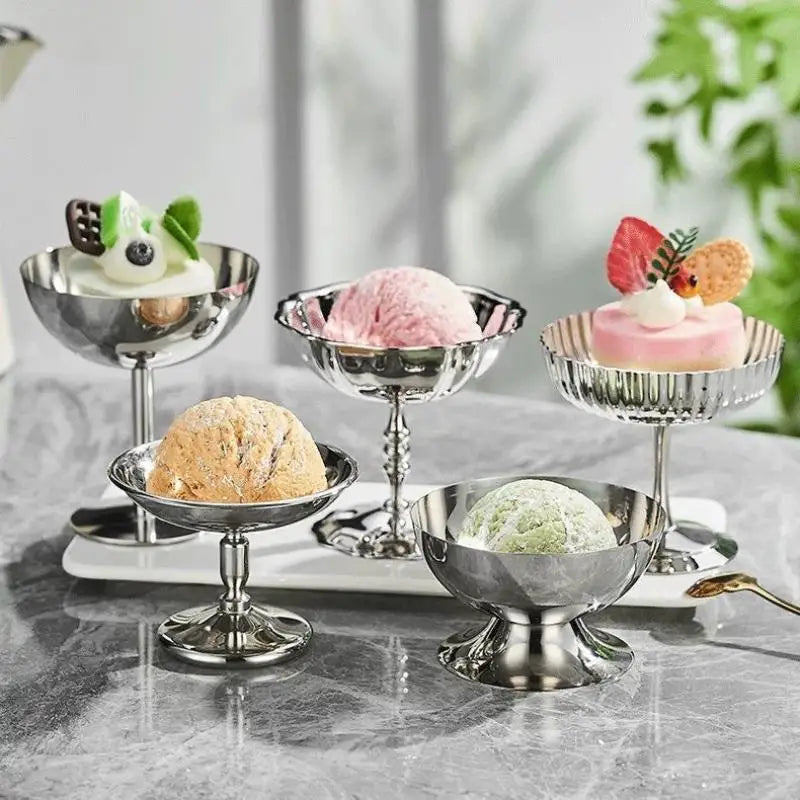 Stainless Steel Ice Cream Goblet Retro Dessert Cup | Nixie