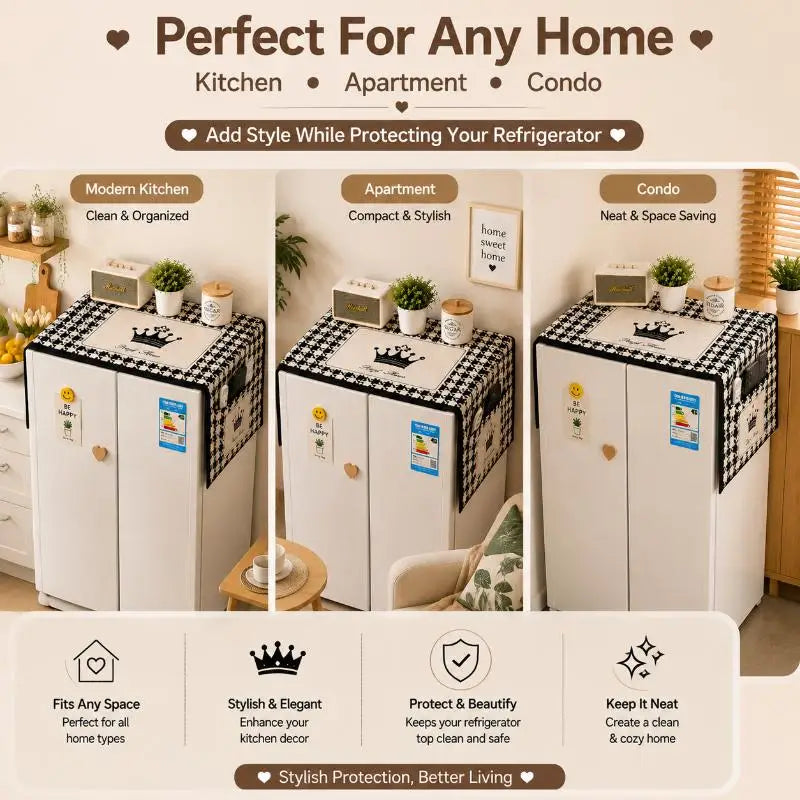 Capybara Fridge Dust Cover – Waterproof & Oil-Proof Protector