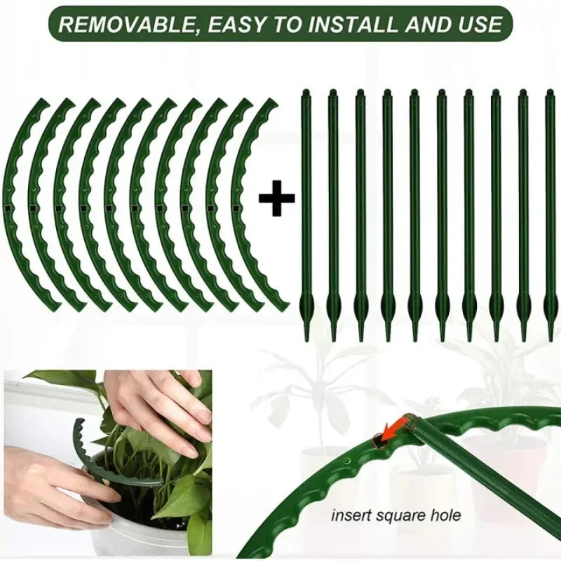T-Shaped Plant Support Stakes | Garden Pot Rack Set 4/8pc