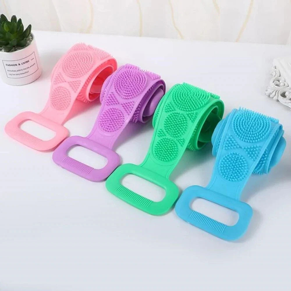 Silicone Body Scrub Brush & Exfoliating Back Bath Belt