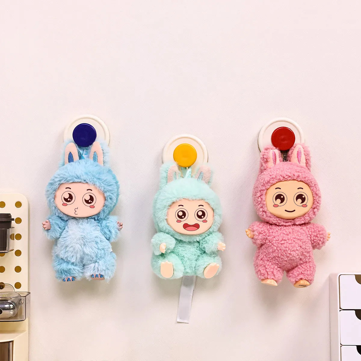Colorful Suction Cup Hooks No-Drill Wall Hooks Bathroom Kitchen