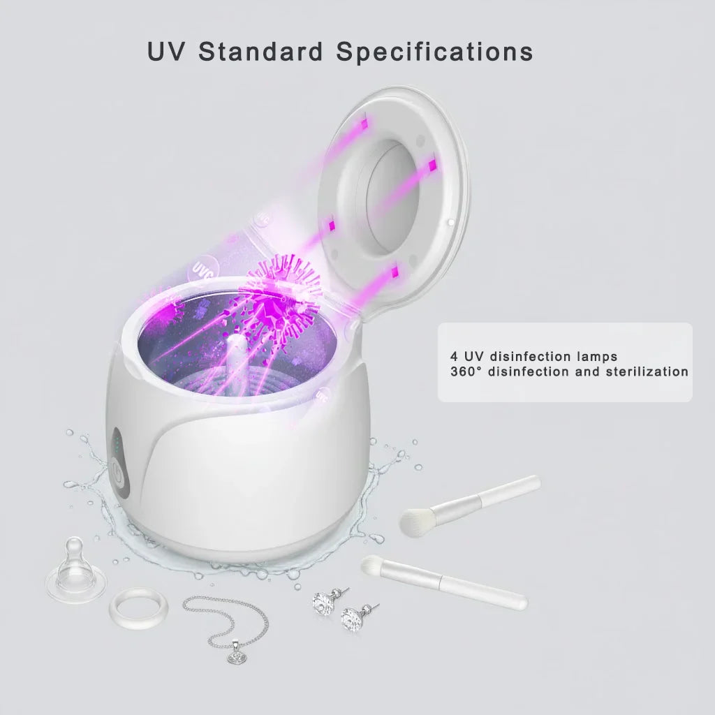 Ultrasonic Cleaner 180ml | Jewelry, Retainer & Makeup Brush