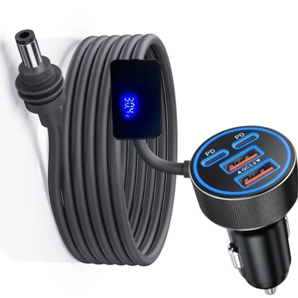 HpLive 30V Waterproof Car Charger 5-Port PD & QC 3.0 Display