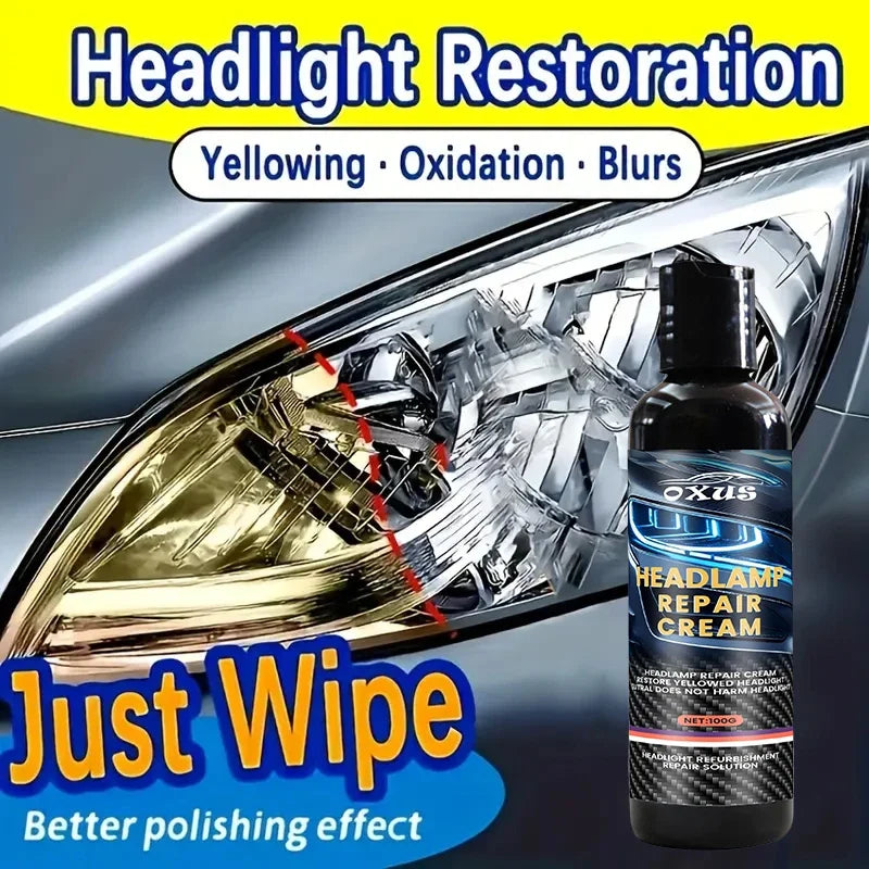 Car Headlight Restoration Kit – Polish & Oxidation Remover