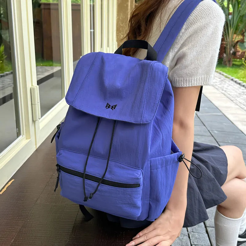 Minimalist Women's Canvas Backpack – Large Capacity Travel Bag