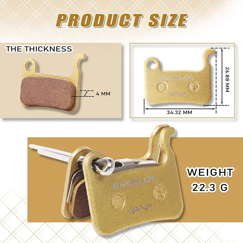 BUCKLOS MTB Copper-Based Disc Brake Pads for Shimano M975