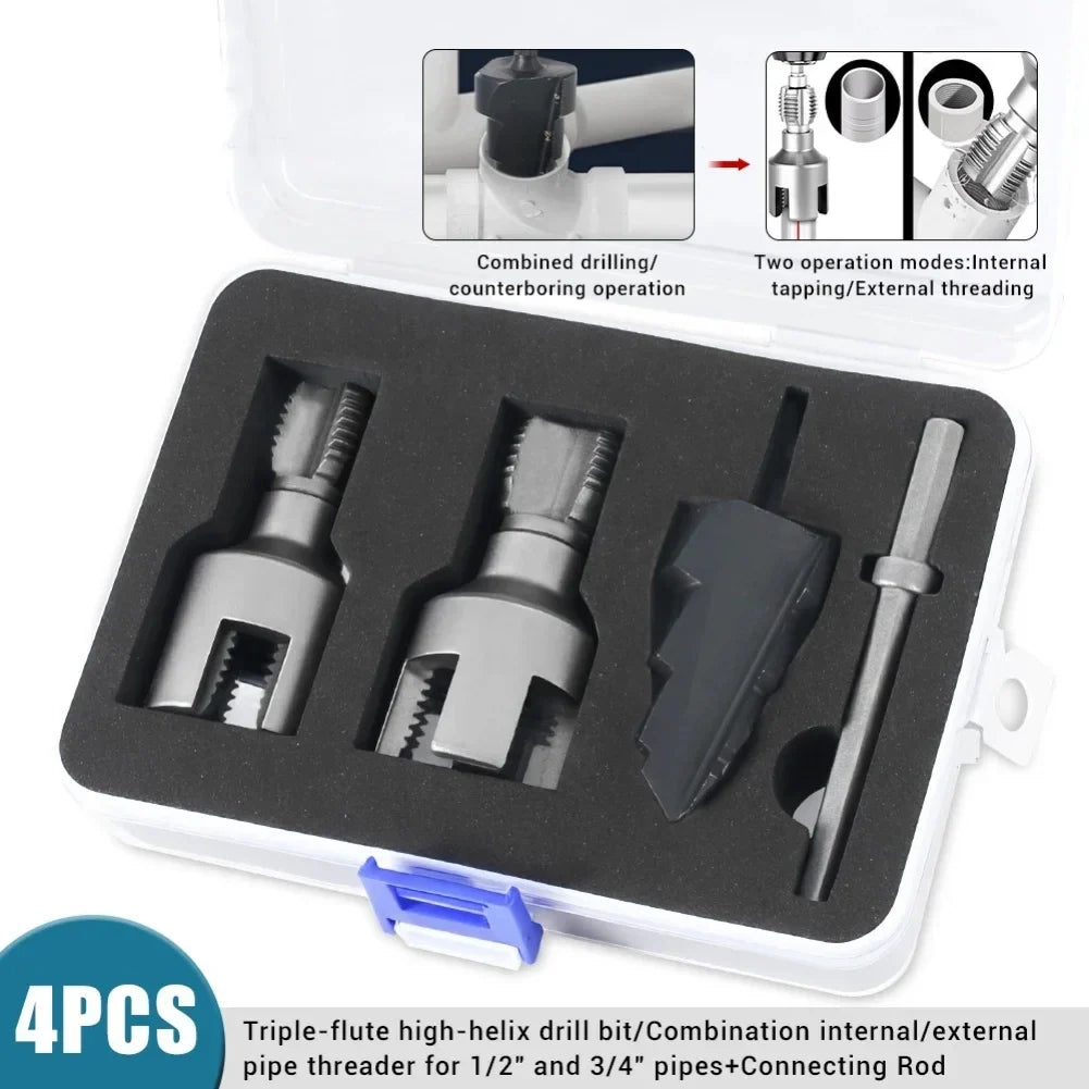 PPR Pipe Threader Drill Bit Kit – Internal & External NPT