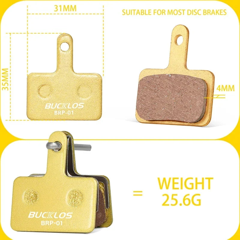 BUCKLOS Copper Disc Brake Pads for Shimano B01S MTB Bikes