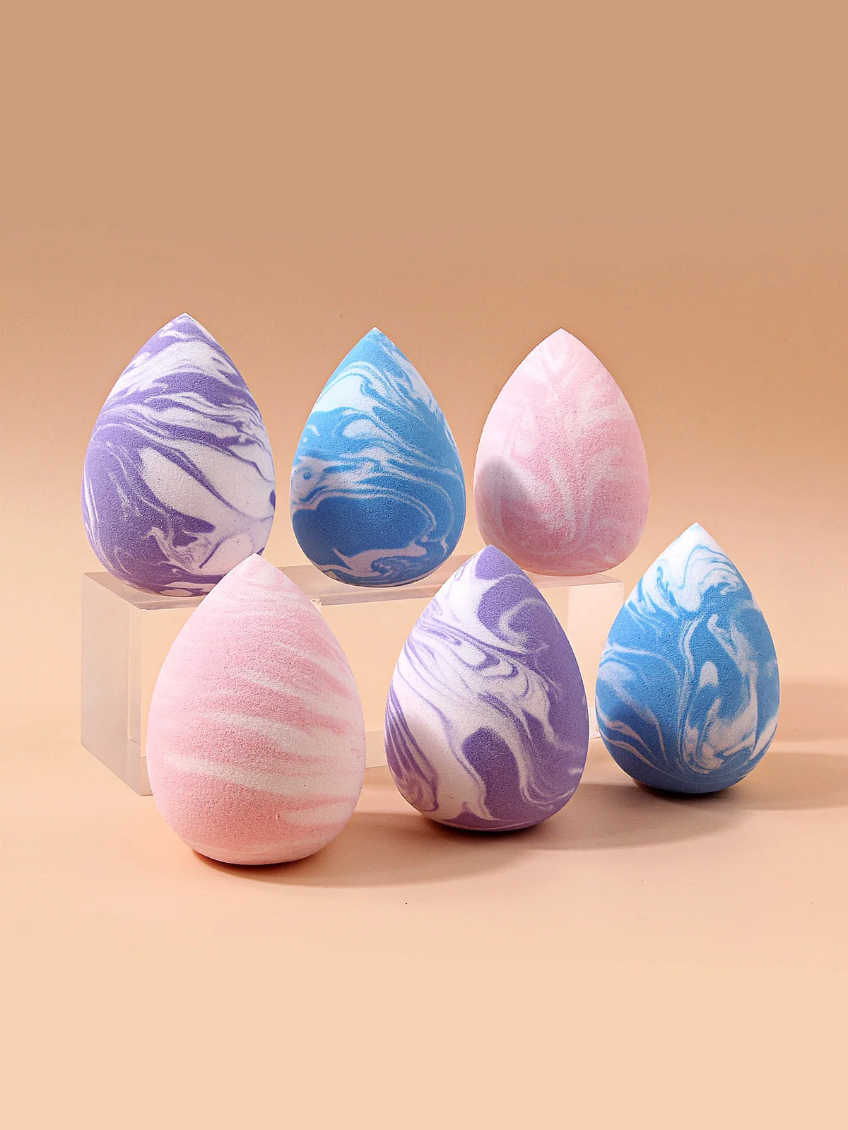 6PCS Latex-Free Makeup Sponges – Wet & Dry Foundation Blending