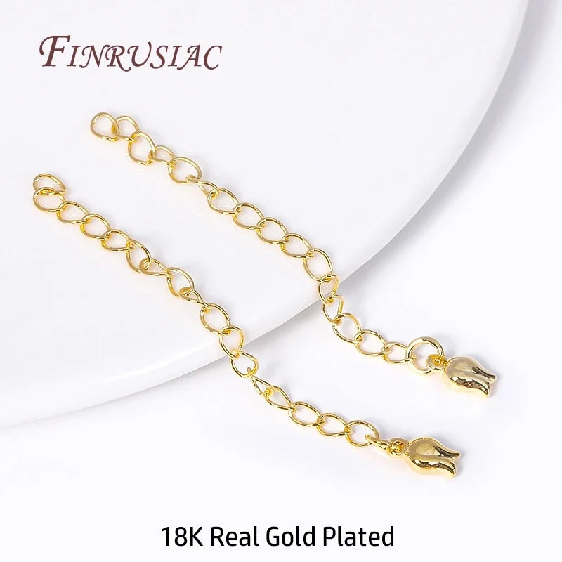 18K Gold Plated Brass Extension Chain Connectors | DIY Jewelry