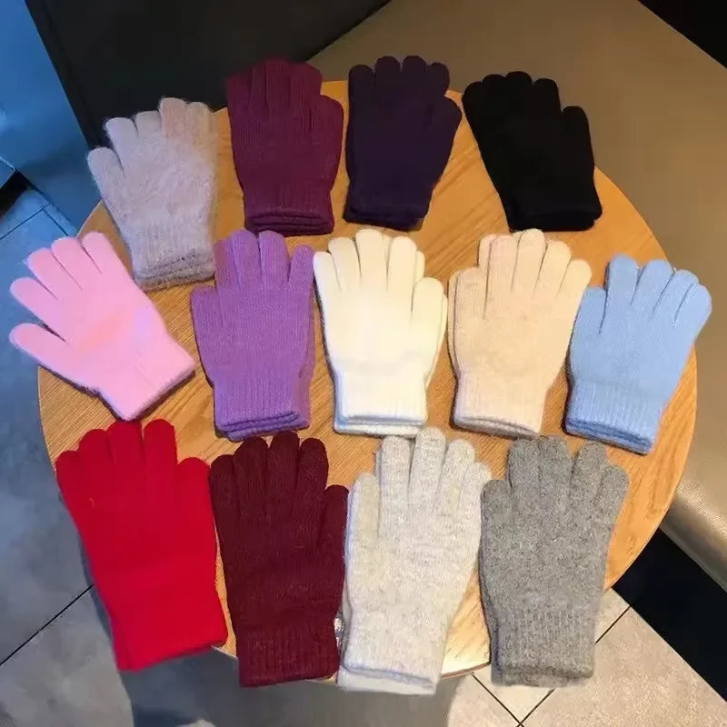 Women's Winter Cashmere Knit Gloves – Warm Full Finger