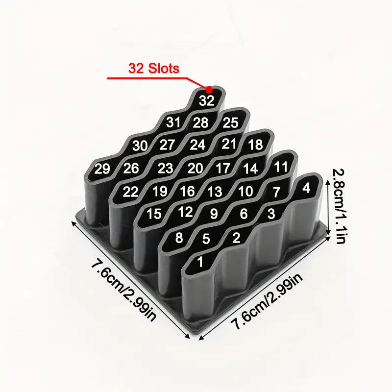 32-Slot Wave Desktop Organizer – Cosmetics & Pen Storage