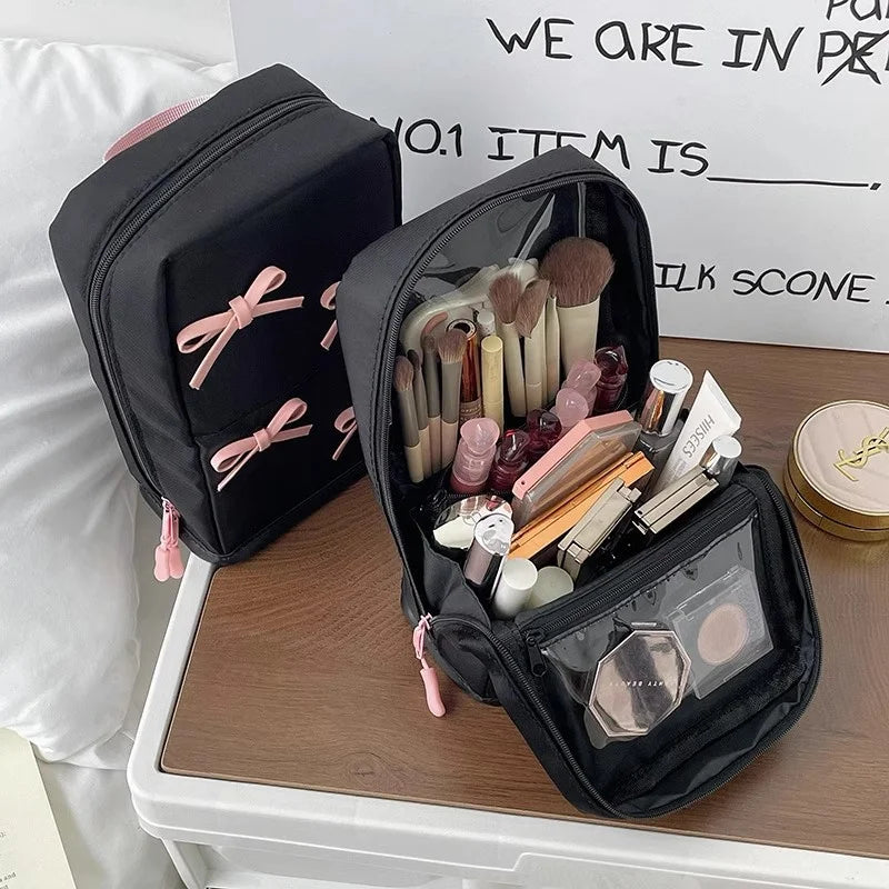 Stand-Up Makeup Brush Bag – Large Capacity Foldable Case