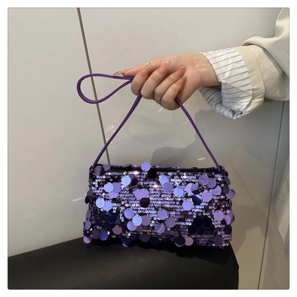 Women's Sequin Shoulder Tote Bag – Large Capacity Evening Bag