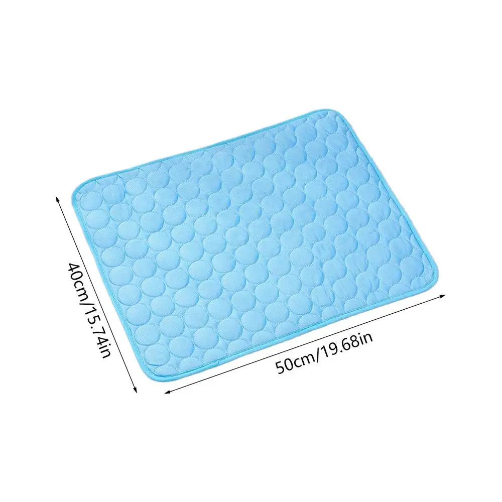 Washable Pet Cooling Mat – Ice Silk, Dogs & Cats, Travel