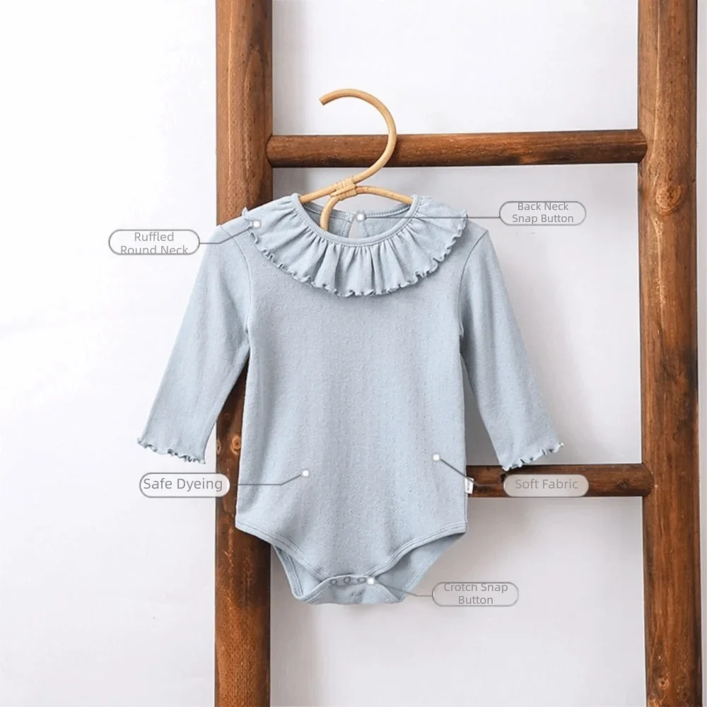 Pure Cotton Baby Girl Bodysuit – Seamless Breathable Summer