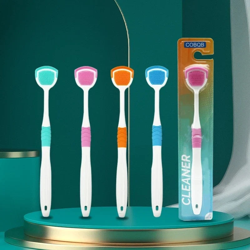 Dual-Sided Silicone Tongue Cleaner – Portable, Odor-Free Scraper