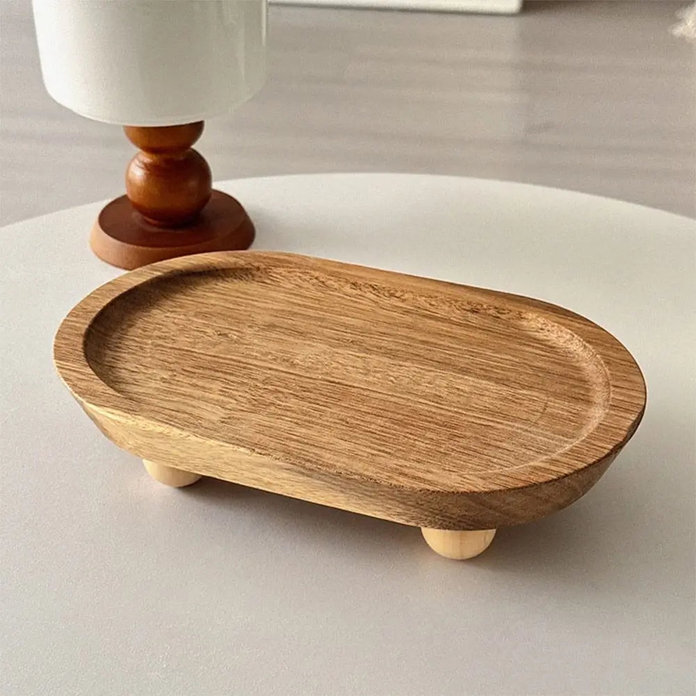 Wood Jewellery Display Tray – Round & Oval Pedestal Stand