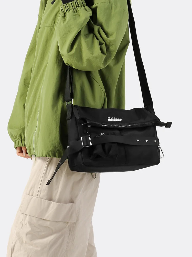 Nixie Retro Motorcycle Messenger Bag | Crossbody Shoulder Bag