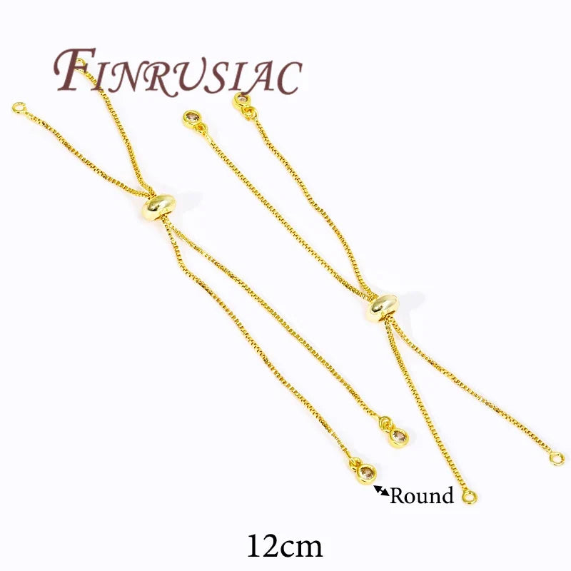 18K Gold Plated Slider Extender Chain Bracelet | 6cm & 12cm