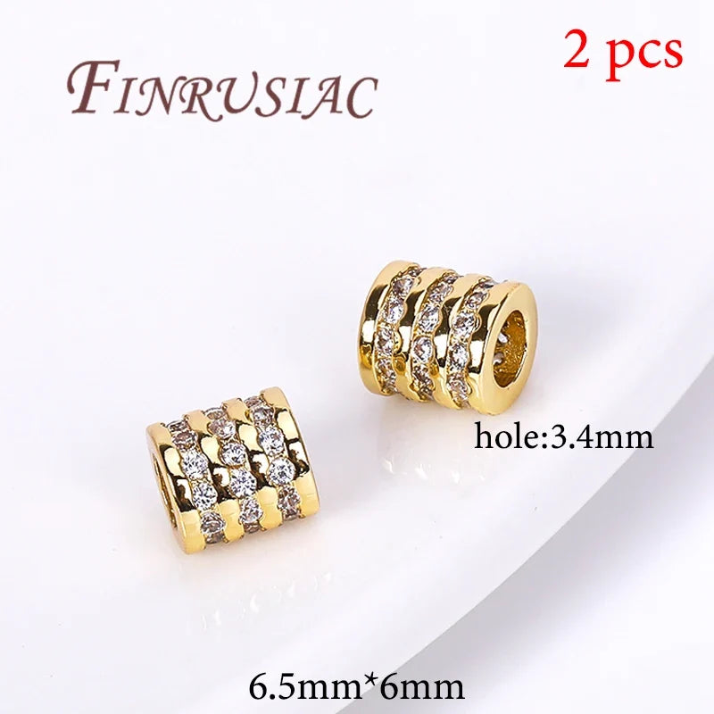 Gold Plated Brass Spacer Beads – DIY Jewelry Findings 6mm×8mm