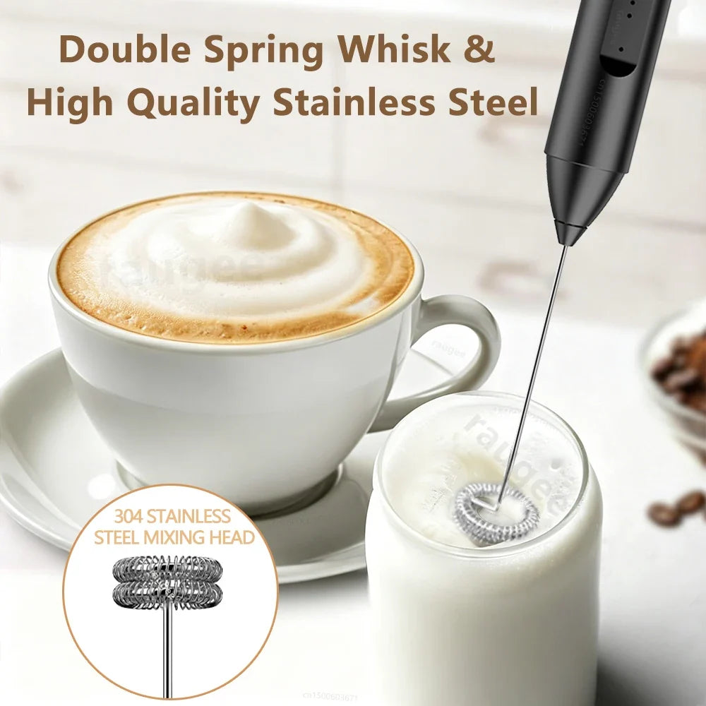 Raugee Rechargeable Handheld Milk Frother & Coffee Whisk