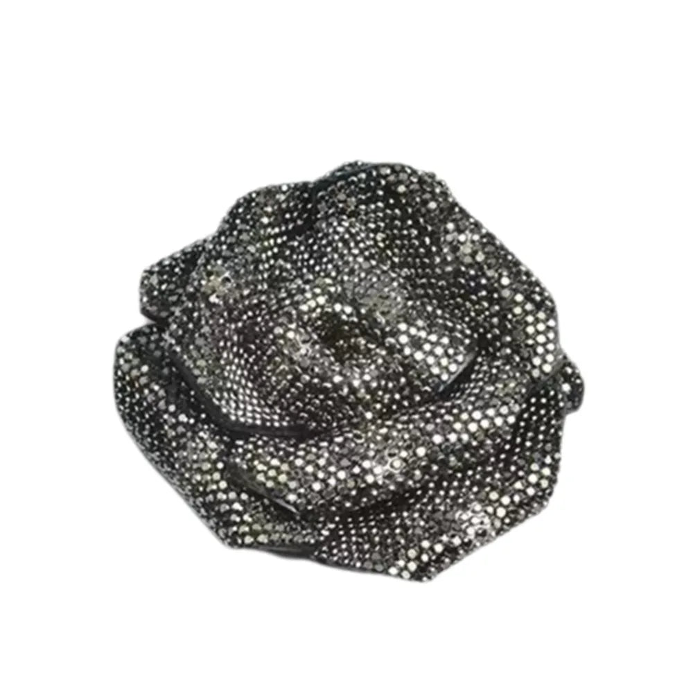 3D Rose Rhinestone Flower Patch – DIY Sparkling Embellishment
