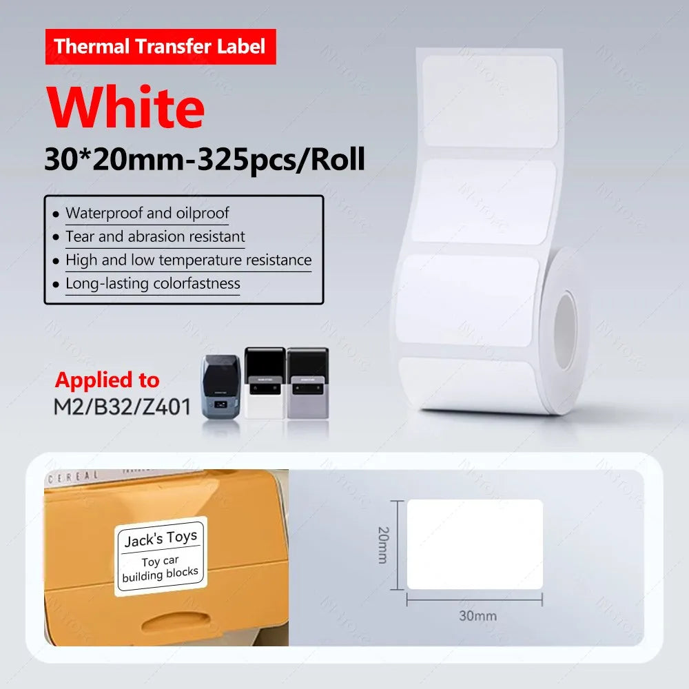 Niimbot M2 Thermal Transfer Label Paper & Color Ribbon 20-50mm
