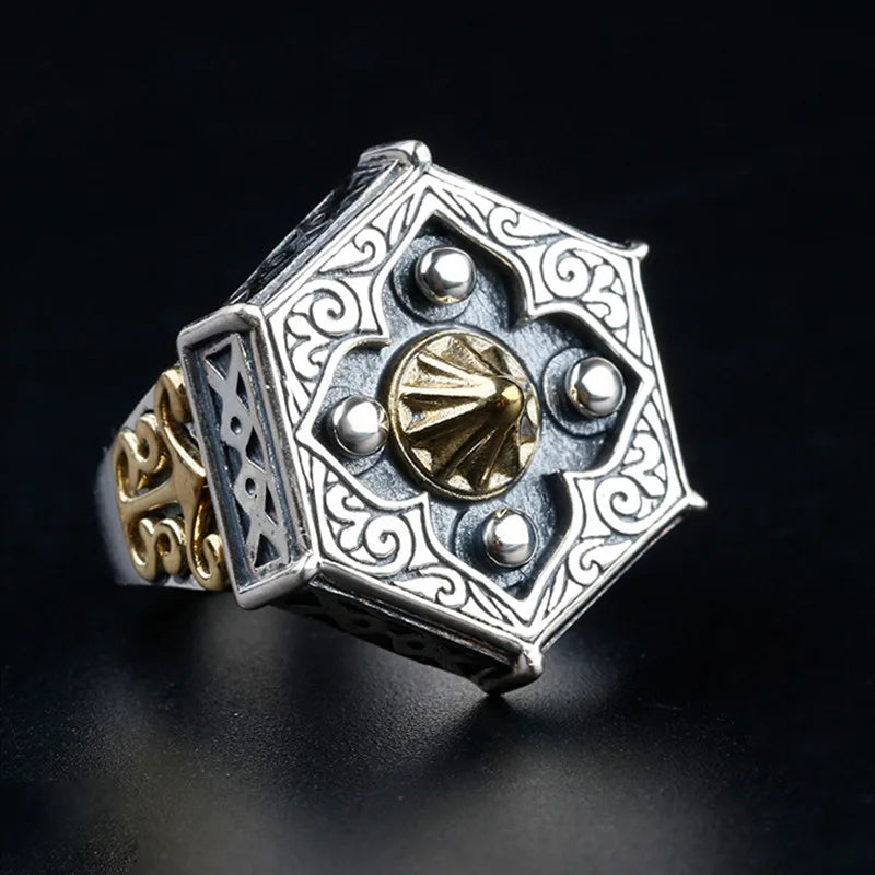Vintage Punk Adjustable Ring – Eagle Tiger Snake Charm