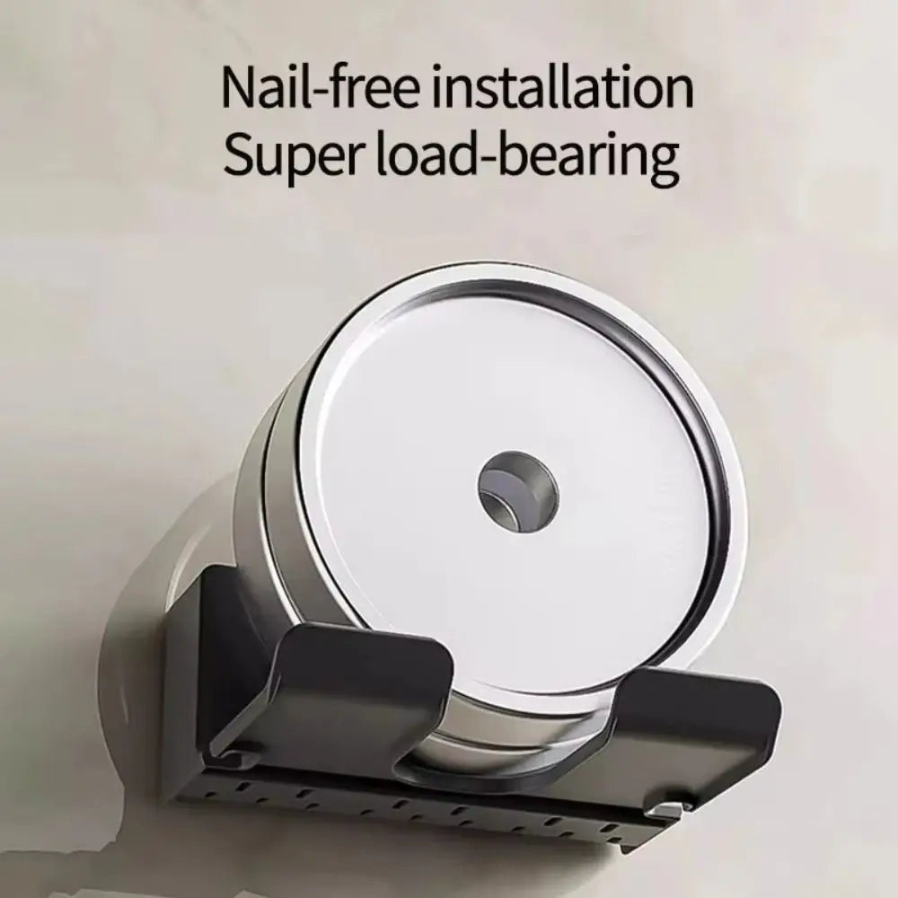 Wall Mounted Hair Dryer Holder with Organizer Compartments