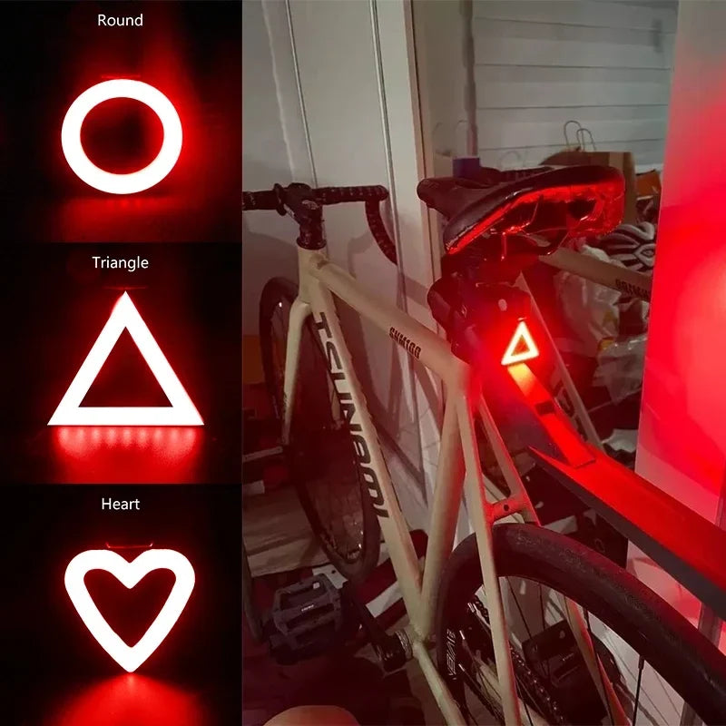 BUCKLOS Heart Shape LED Bike Rear Light | USB Rechargeable Taillight
