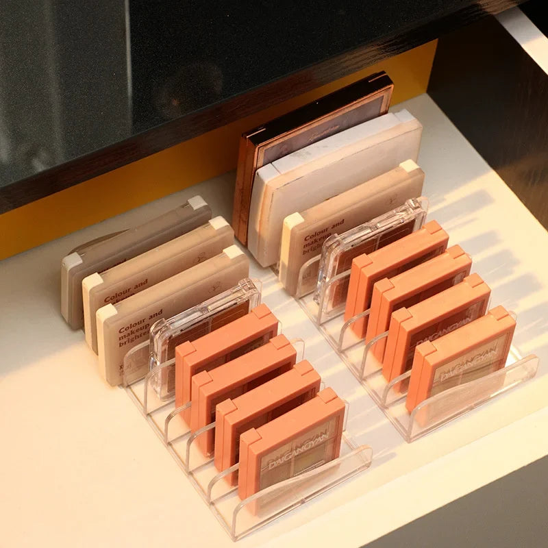 Clear Acrylic Eyeshadow Palette Organizer – 8-Grid Display