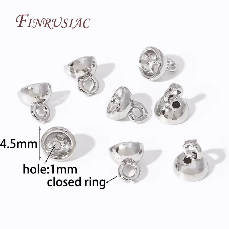 18K Gold Plated Crimp Beads & End Covers – 10/20 Pcs DIY