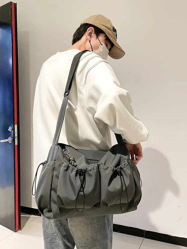 Large Capacity Nylon Tote Bag – Unisex Shoulder & Crossbody