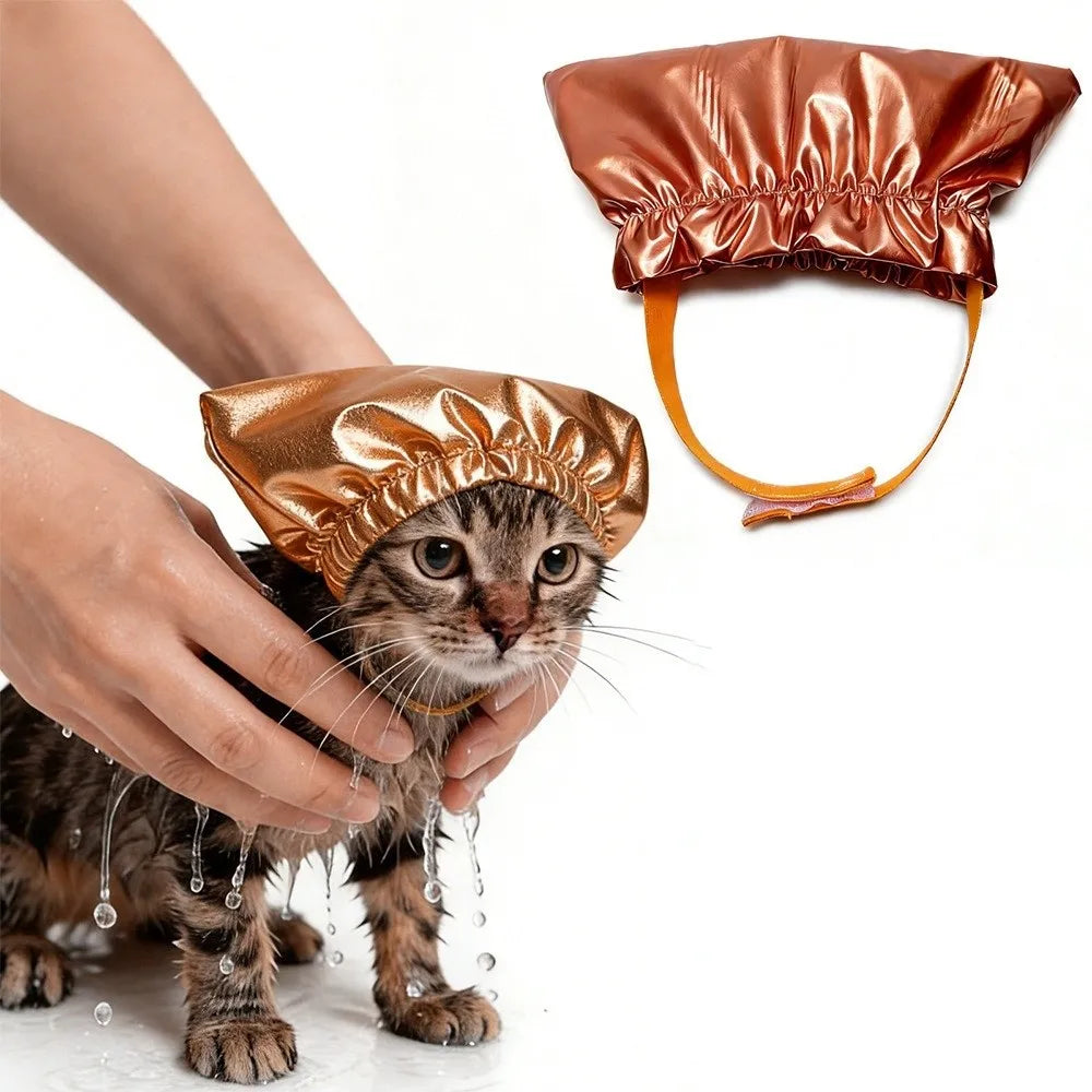 Waterproof Pet Bath Shower Cap – Ear Protection for Cats & Dogs
