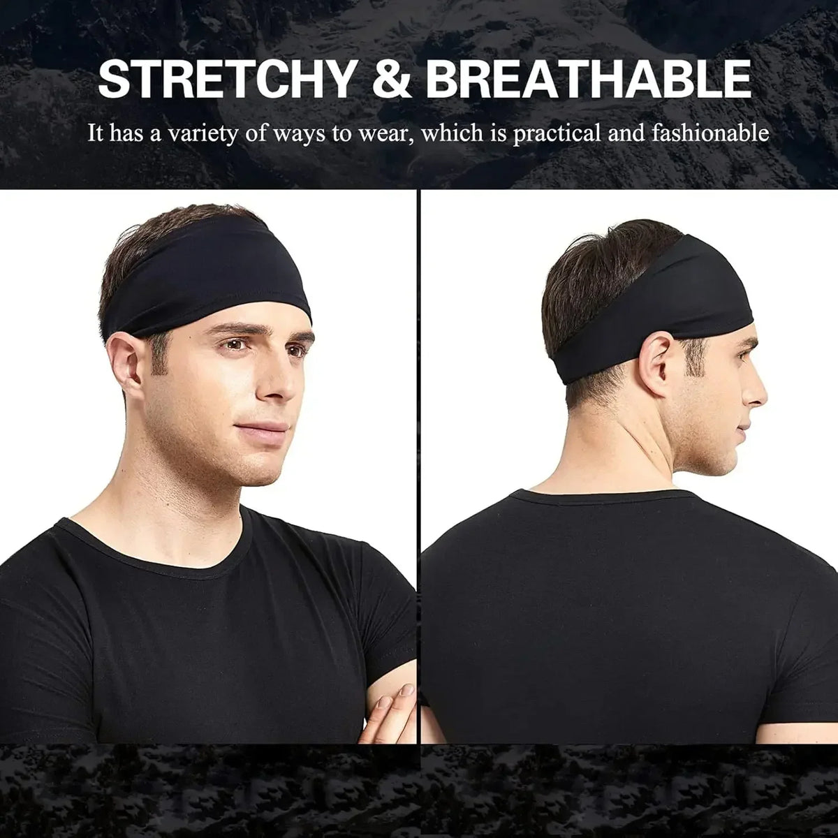 Elastic Sports Headband – Quick Dry Anti-Slip Sweatband Yoga
