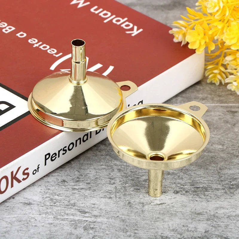 Gold Stainless Steel Kitchen Funnel – Oil & Liquid Dispenser