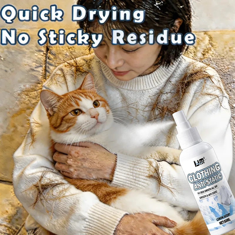 Wrinkle-Removing Fabric Spray – Anti-Static & Fast-Drying
