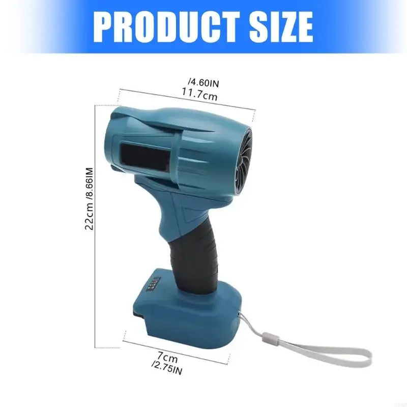 Brushless Cordless Blower 380W – Dual Nozzles & Display