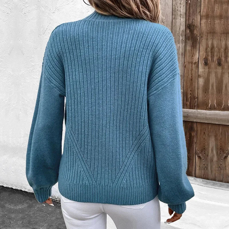 Women's Zipper Stand Collar Knit Cardigan – Y2K Streetwear