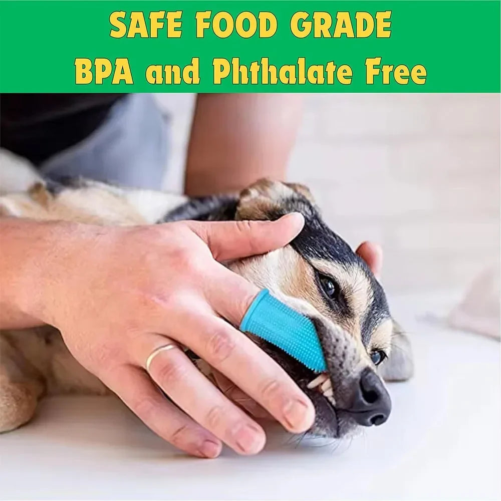 Silicone Finger Toothbrush for Dogs & Cats – Nontoxic