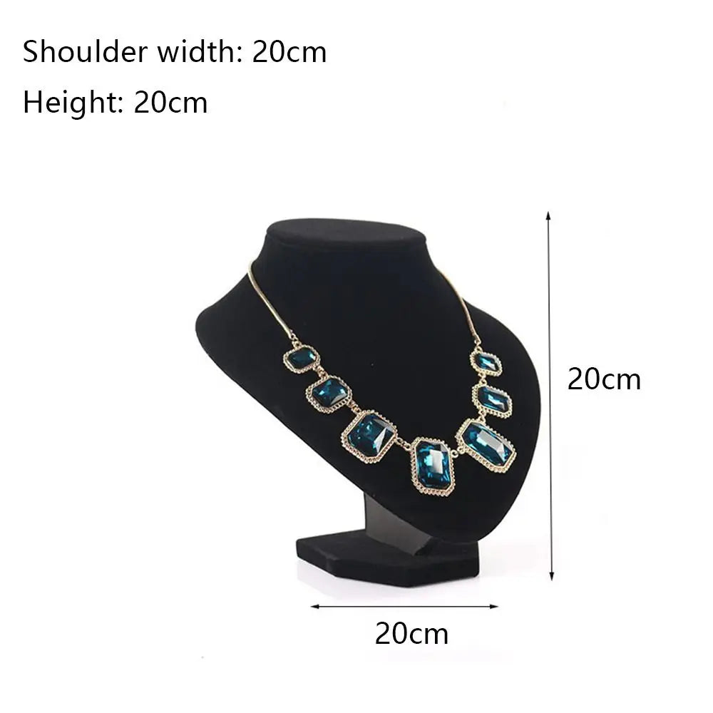 Velvet Jewelry Display Stand Necklace Bust Holder Organizer Rack
