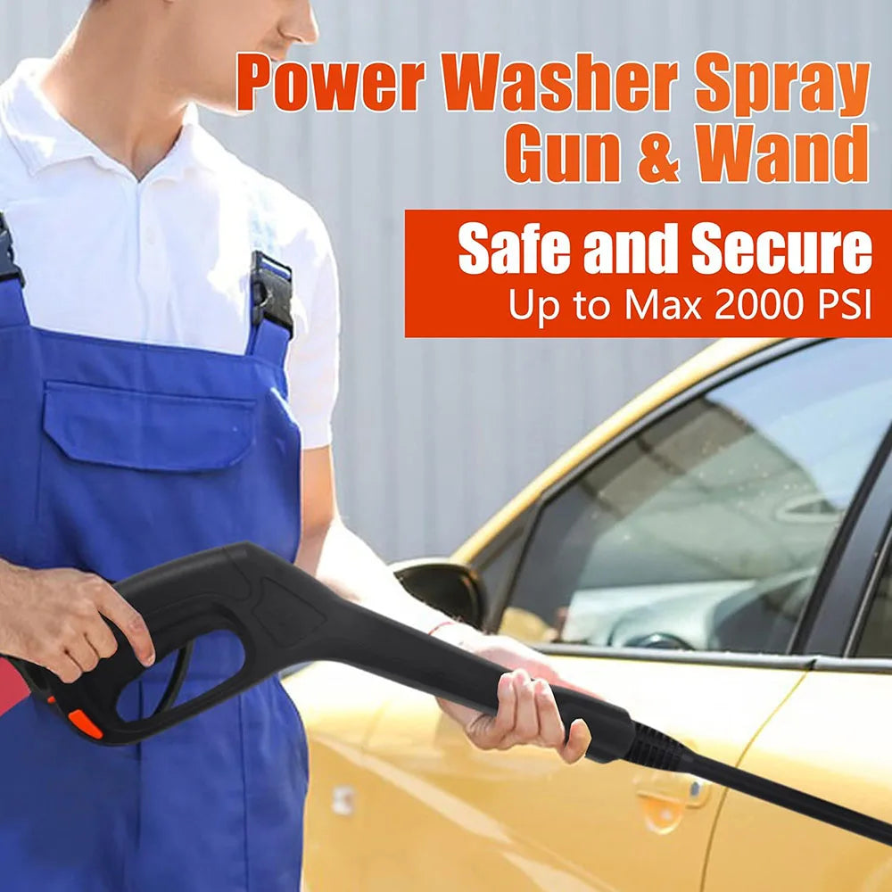 Pressure Washer Spray Gun – Turbo Nozzle & 5 Tips Included