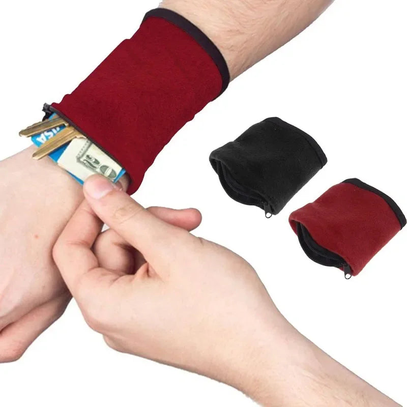 Wrist Wallet Running Bag – Zipper Sweatband Arm Pouch
