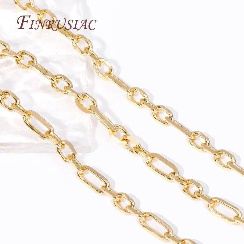 18K Gold Plated Oval Link Chain – Bulk DIY Jewelry Making